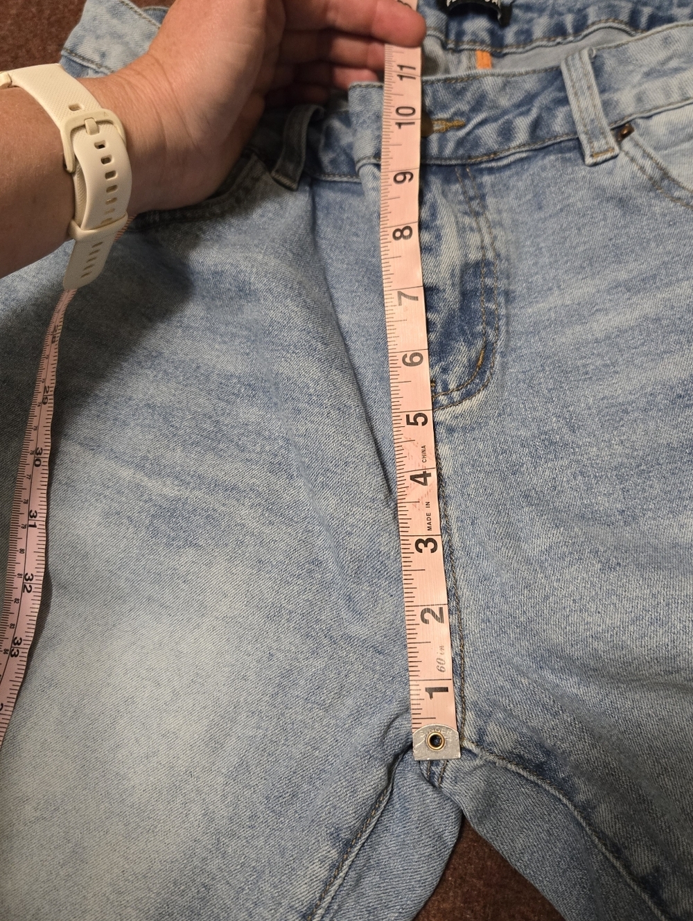 Flamingals Size XL Embroidered Denim Long Short - Picture 6 of 11